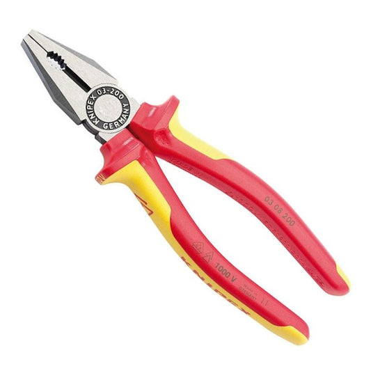 KNIPEX 03 08 200 FULLY INSULATED PLIERS 200MM