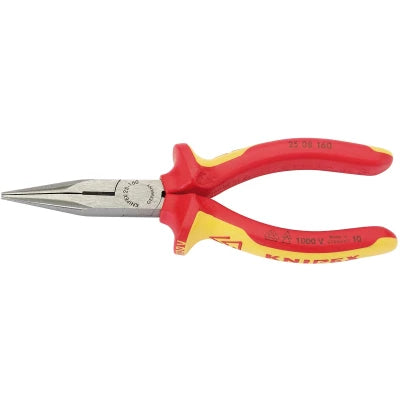 KNIPEX 25 08 160 FULLY INSULATED LONG NOSE PLIERS