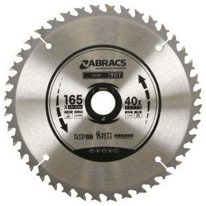 Abracs Cordless TCT Blade 165mm x 1.0mm x 20mm - 40T Wood