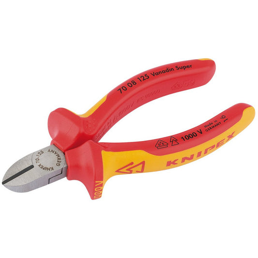 KNIPEX 70 08 125 FULLY INSULATED CUTTERS 125MM
