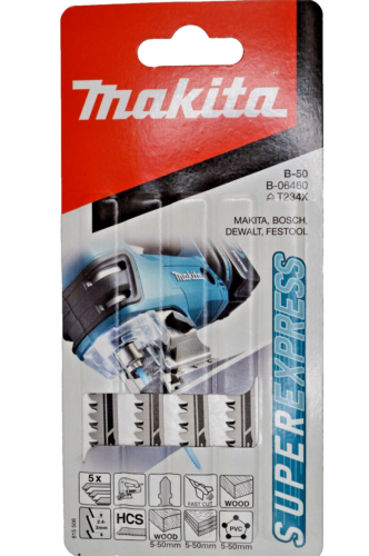 MAKITA B-06460 5PC SUPER EXPRESS WOOD AND PLASTIC CUT JIGSAW BLADES