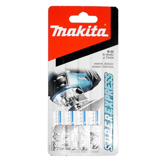 MAKITA B-06482 5PC SUPER EXPRESS WOOD,PLASTIC,ALUMINIUM AND STEEL CUT JIGSAW BLADES