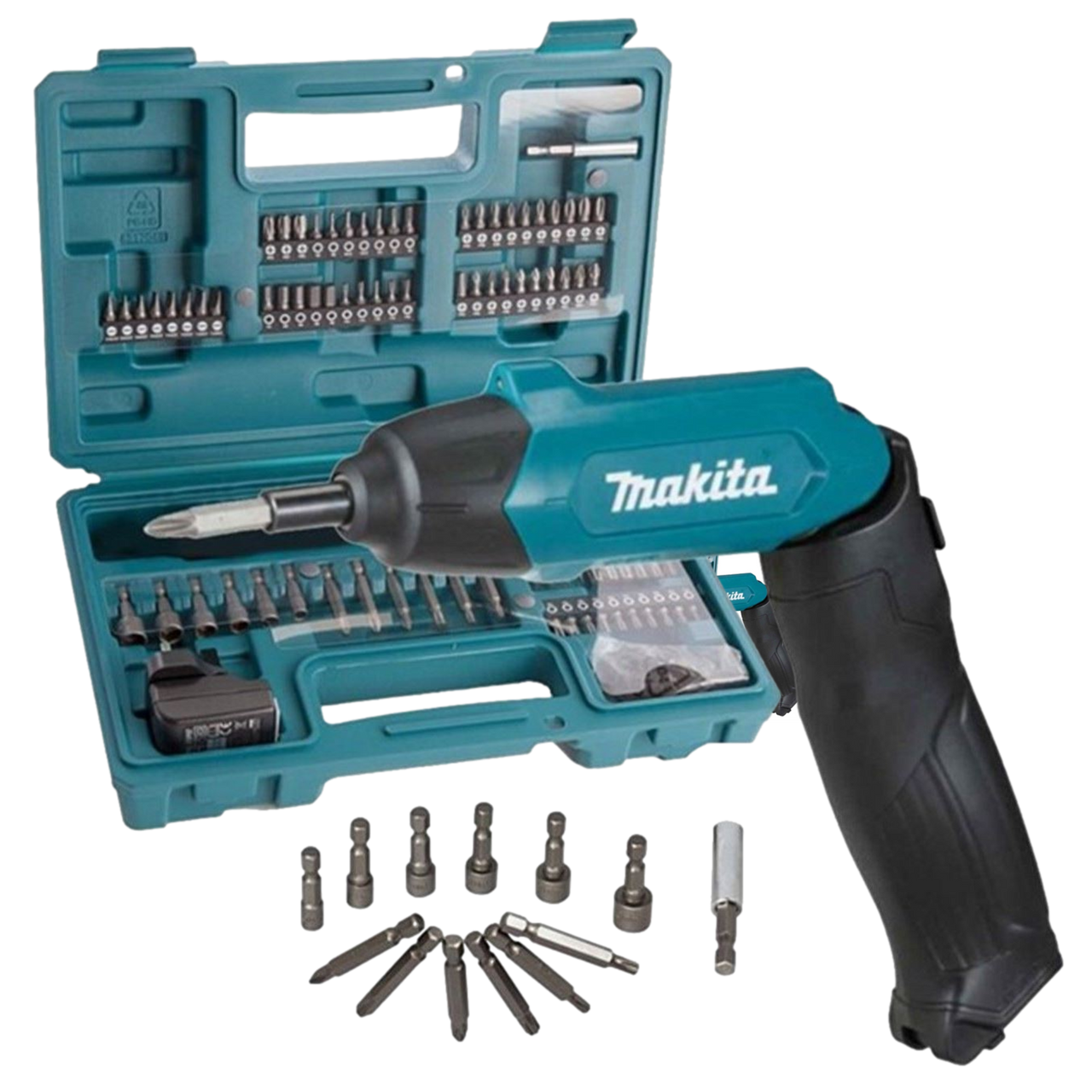 MAKITA DF100DW 3.6V PENCIL DRILL SET WITH 81 PIECE BIT SET INCLUDED