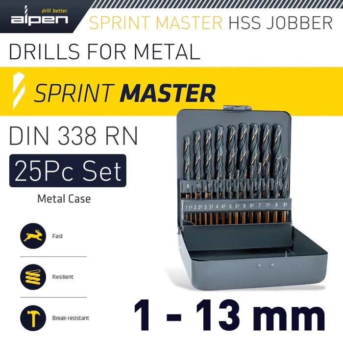 ALPEN HSS SPRINT MASTER 1.00MM - 13.0MM