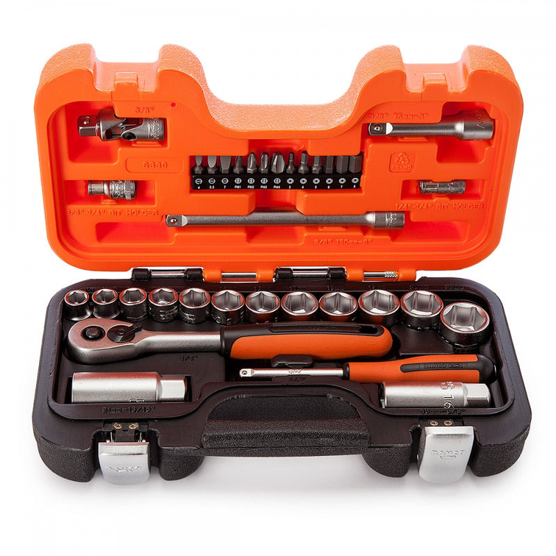 BAHCO 33 PIECE SOCKET AND BIT SET