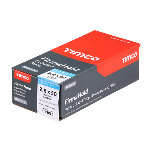TIMCO FIRST FIX 50MM STAINLESS STEEL NAILS QTY-1100 NO GAS
