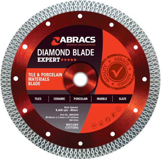 Abracs Tile & Porcelain Diamond Blades