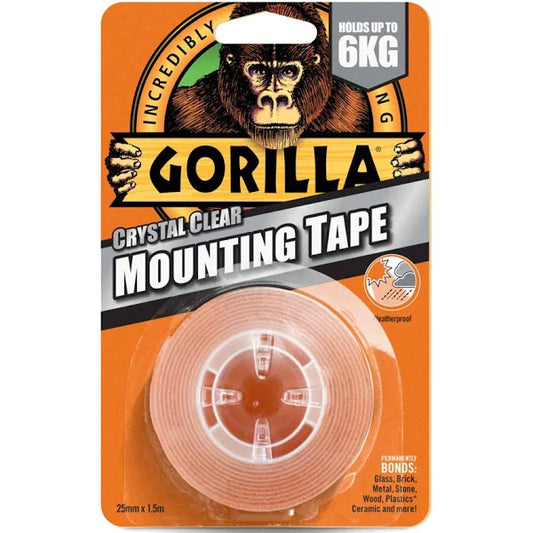 GORILLA CLEAR DOUBLE SIDED MOUNTING TAPE