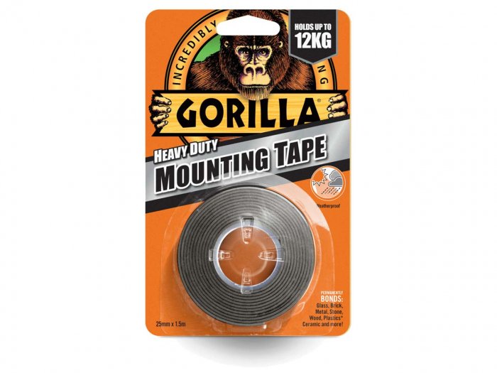 GORILLA BLACK DOUBLE SIDED MOUNTING TAPE