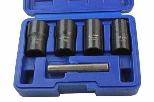 US.PRO 5 PC 1/2" IMPACT TWIST SOCKET SET (REMOVE ROUNDED NUTS, BOLTS AND STUDS