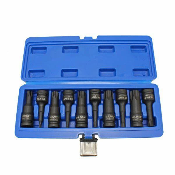 US.PRO 1/2" TORX SOCKET SET IMPACT T30-T100