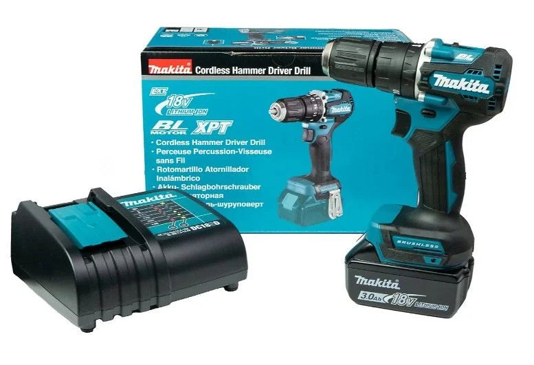 MAKITA DHP487SF BRUSHLESS COMBI BATTERY AND CHARGER