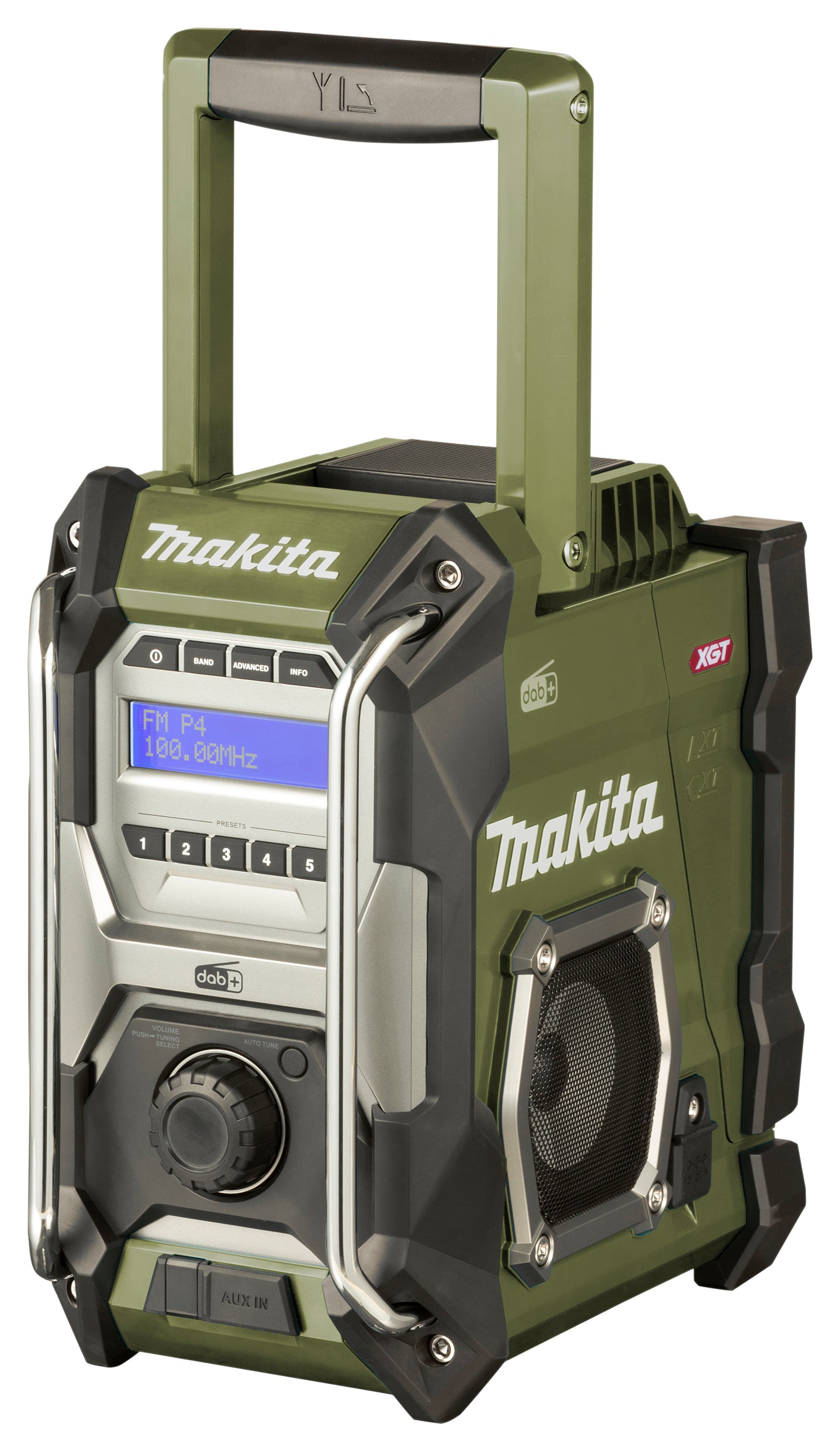 Olive-Coloured Makita DAB Bluetooth Radio