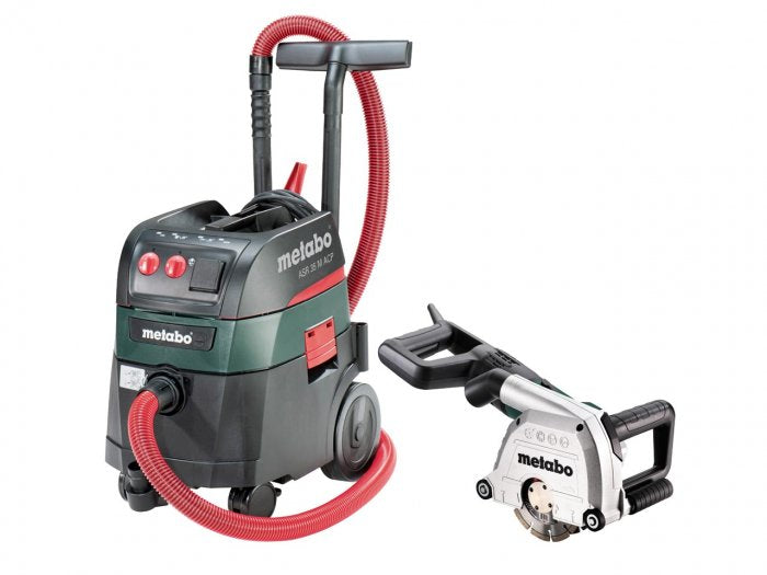 METABO MFE40 + ASR35MACP 240V WALL CHASER 125MM AND M CLASS VAC SET