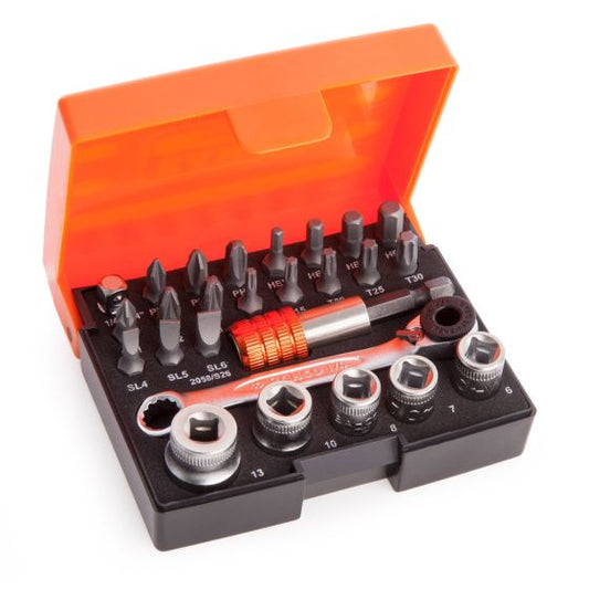 BAHCO 26 PIECE 1/4 DRIVE RATCHET AND SOCKET SET