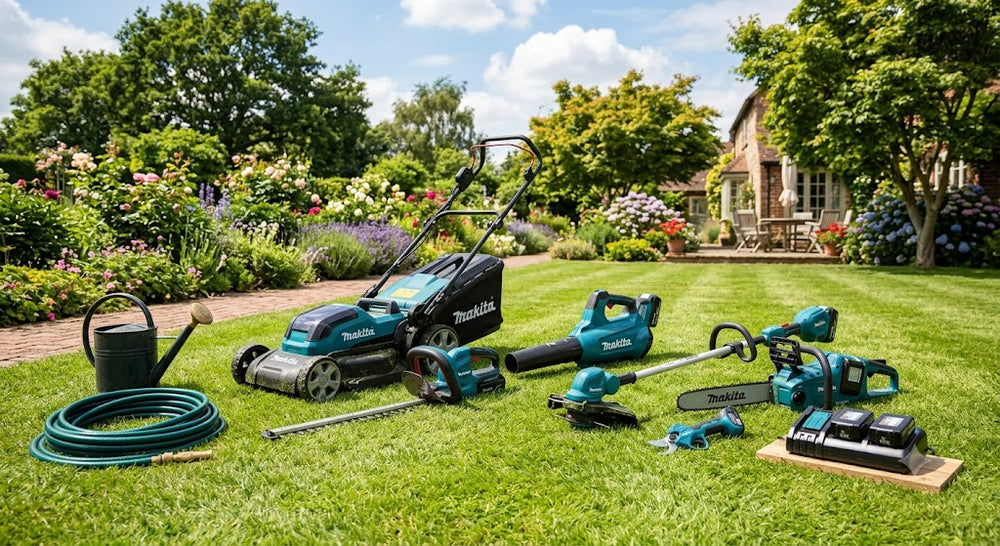 A collection of makita garden tools 